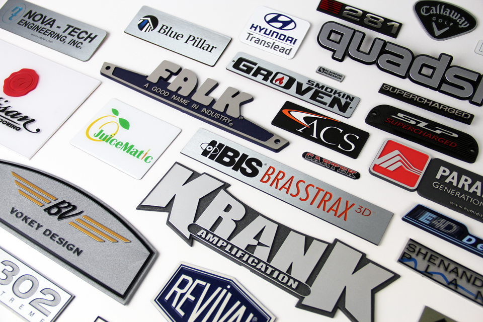 nameplates, custom nameplates, three dimensional nameplates, 3d nameplates, name plate, nameplate, logo, product, logos, plastic, metal nameplates, etched zinc, injection molded, custom, architectural signage, industrial, plastic nameplates